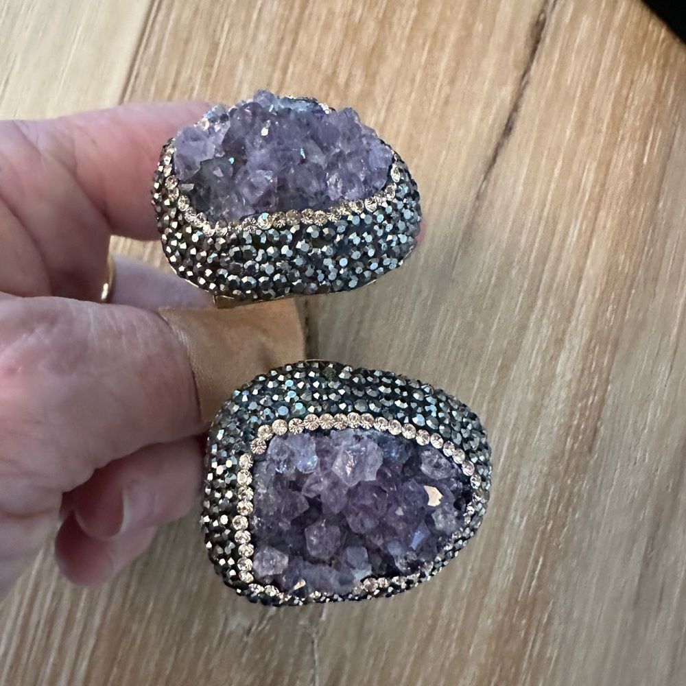 Tabelina Amethyst Cuff Bracelet